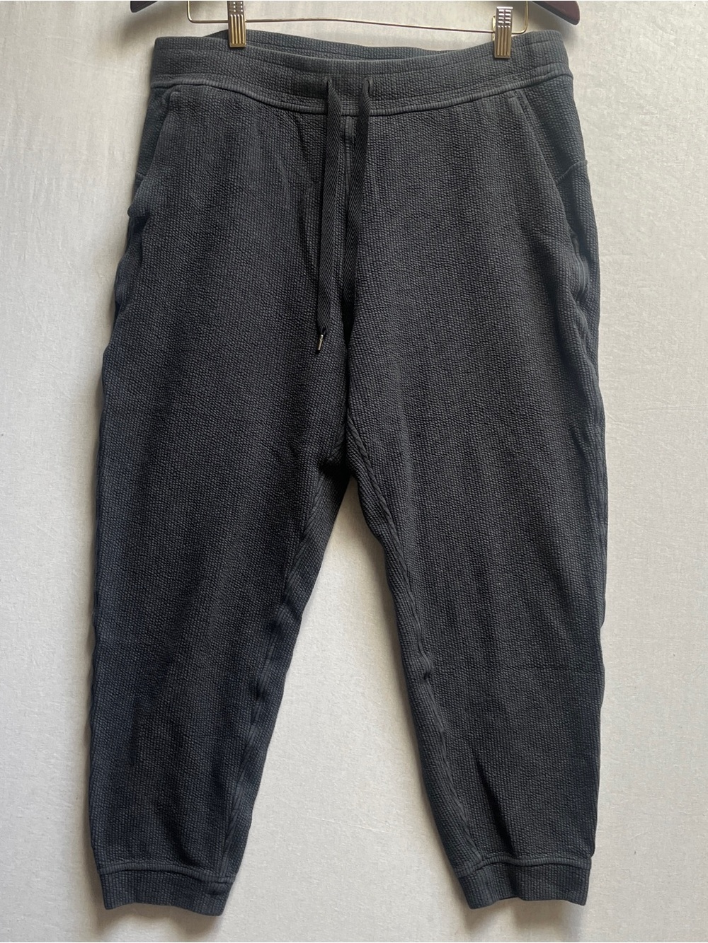 Lululemon Ribbed High-Rise Jogger 7/8 Length waffle knit pants Sz 12